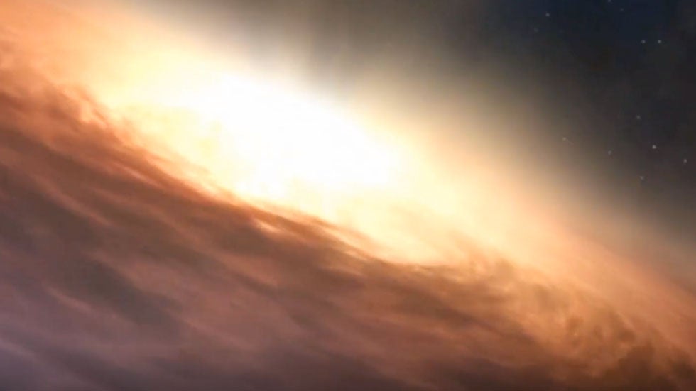 Three Giant Black Holes About to Collide