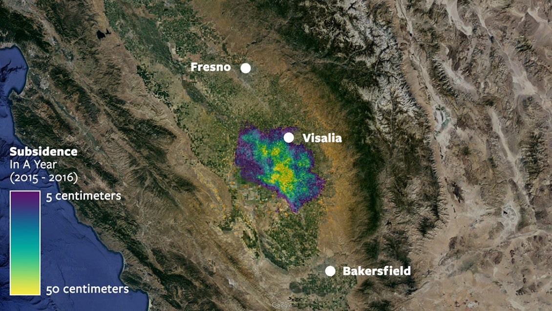 Land in California is Sinking Because of Drought and Groundwater Loss