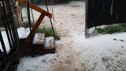 Hail Covers Denver and Aurora, Colorado