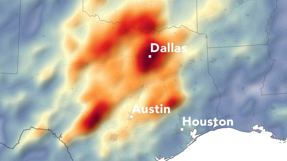 Texas October Flooding Shown in Dramatic Before and After The Weather