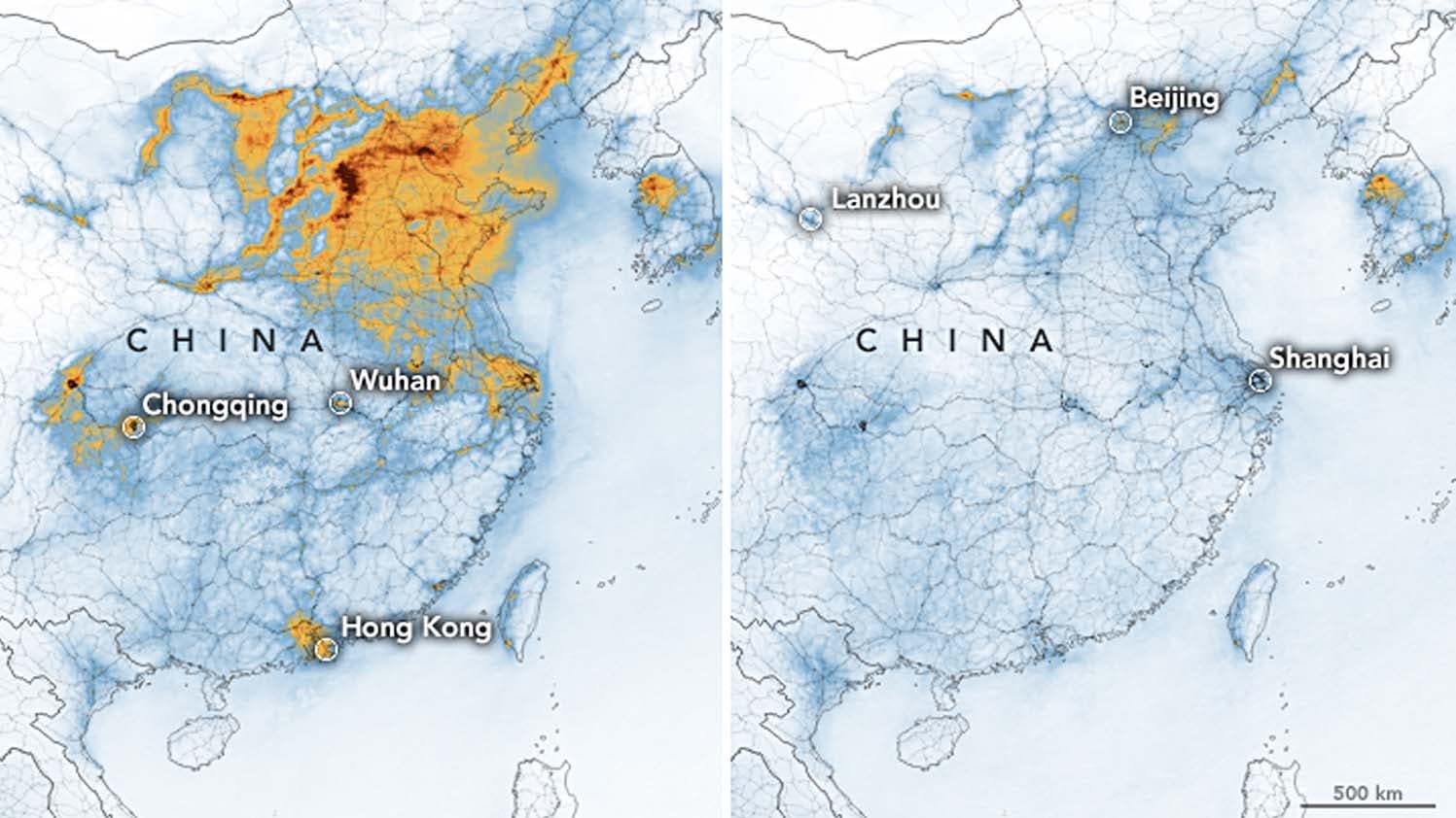 China Luftverschmutzung Corona China Luftverschmutzung Corona