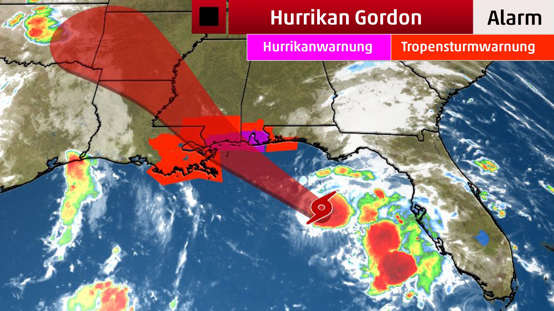 Notstand ausgerufen Tropensturm Gorden trifft als Hurrikan auf USA