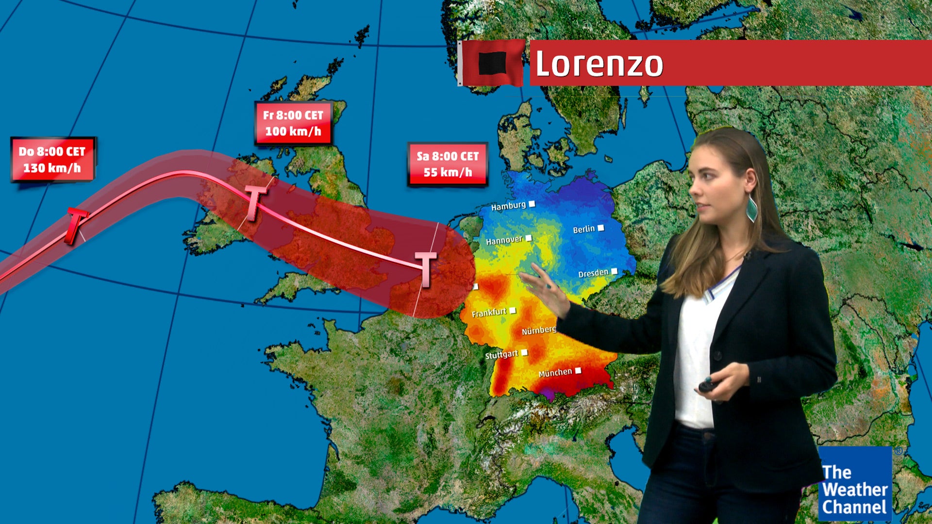 ExHurrikan Lorenzo nimmt Deutschland ins Visier The Weather Channel