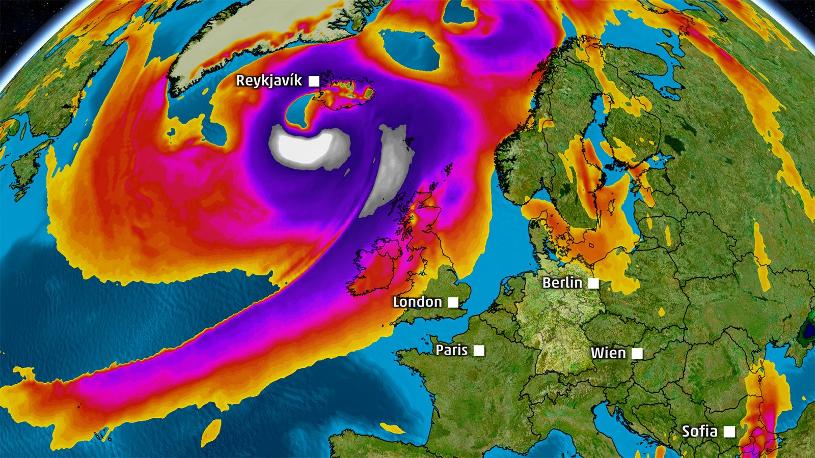 Powerful Atlantic storm brings high winds and snow threat to Iceland