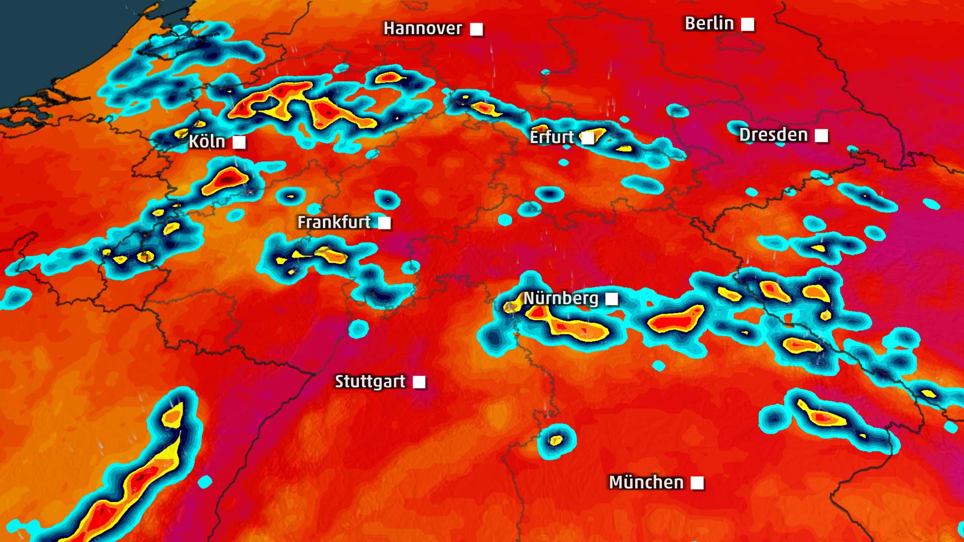 Nationaler und lokaler Wetterradar, tägliche Vorhersage, Orkane und ...