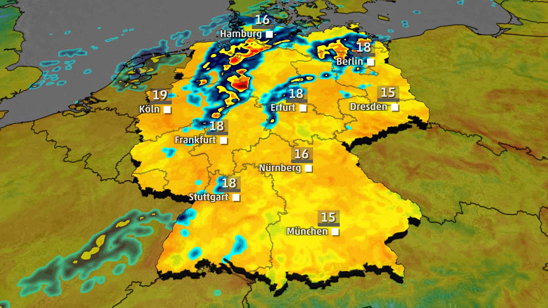 Gewitter, Hagel, Sturmböen Es kracht wieder in Deutschland