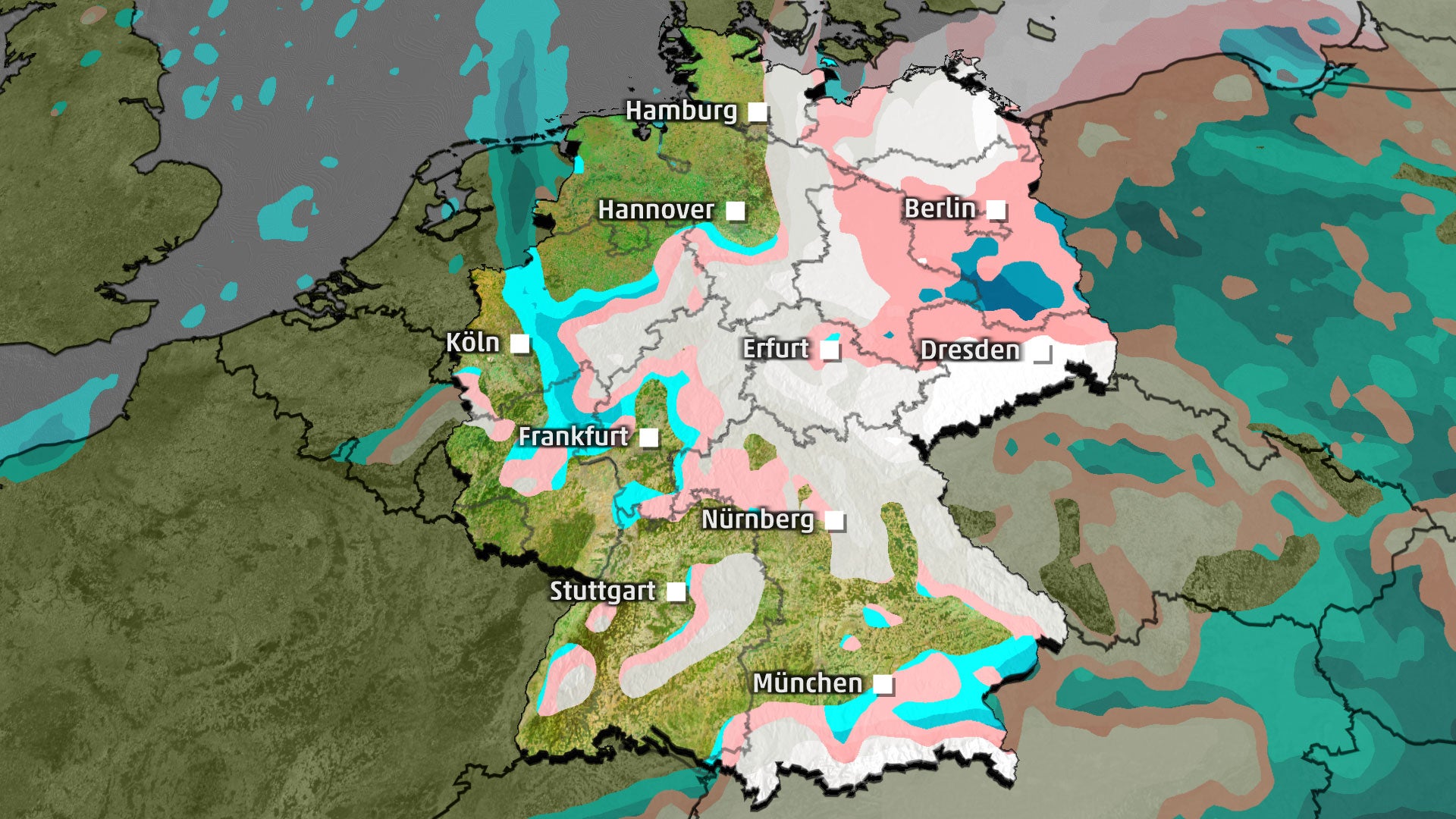 Schneefall von Hamburg bis München Winter ist gekommen um zu bleiben