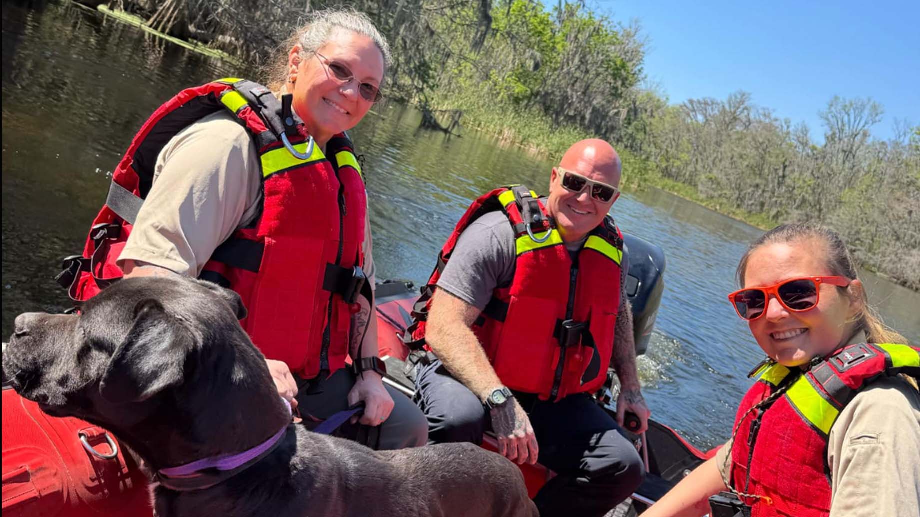 Entangled Dog Rescued From River's Edge