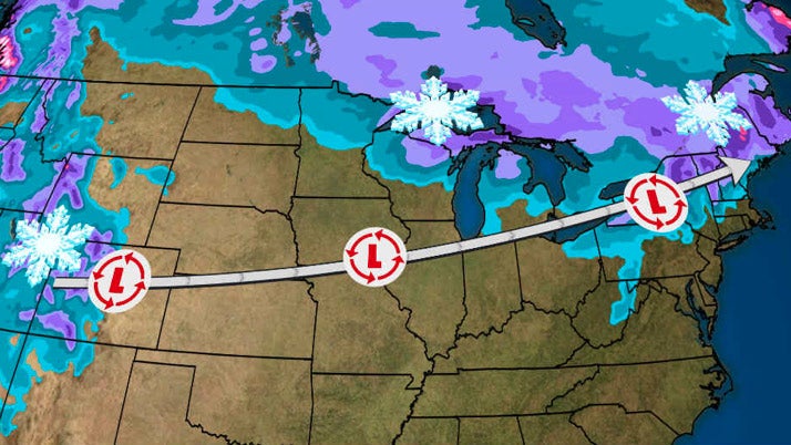 Weekend System to Finally Break California's Dry Spell, Blanket the Rockies, Then Bring Snow to Upper Midwest, Northeast
