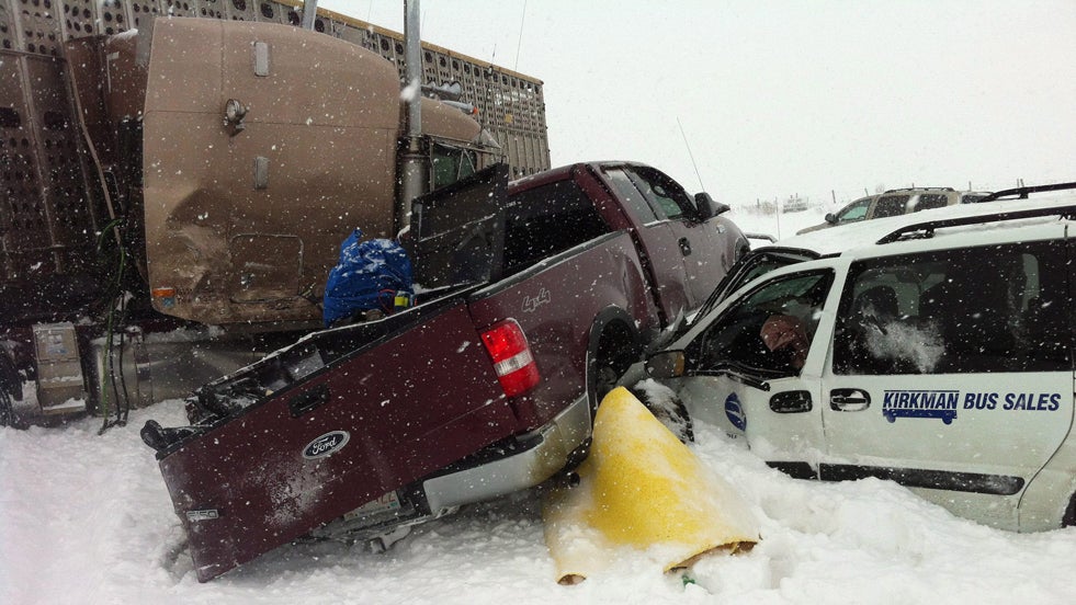 100 Hurt In MultiCar Wreck During Winter Storm