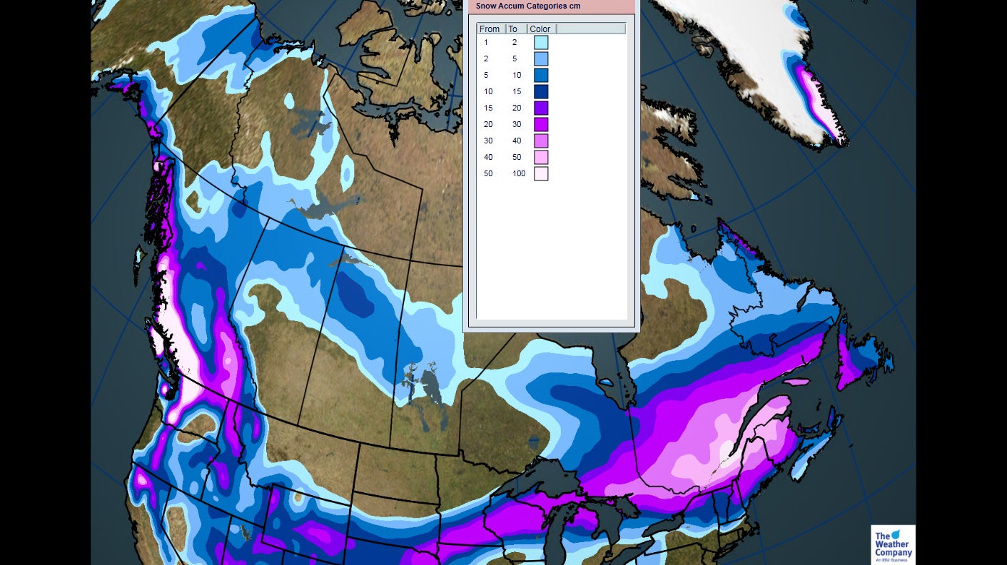 Canada Forecast Winter Storm Jaxon Bringing Snow to Montreal, Freezing