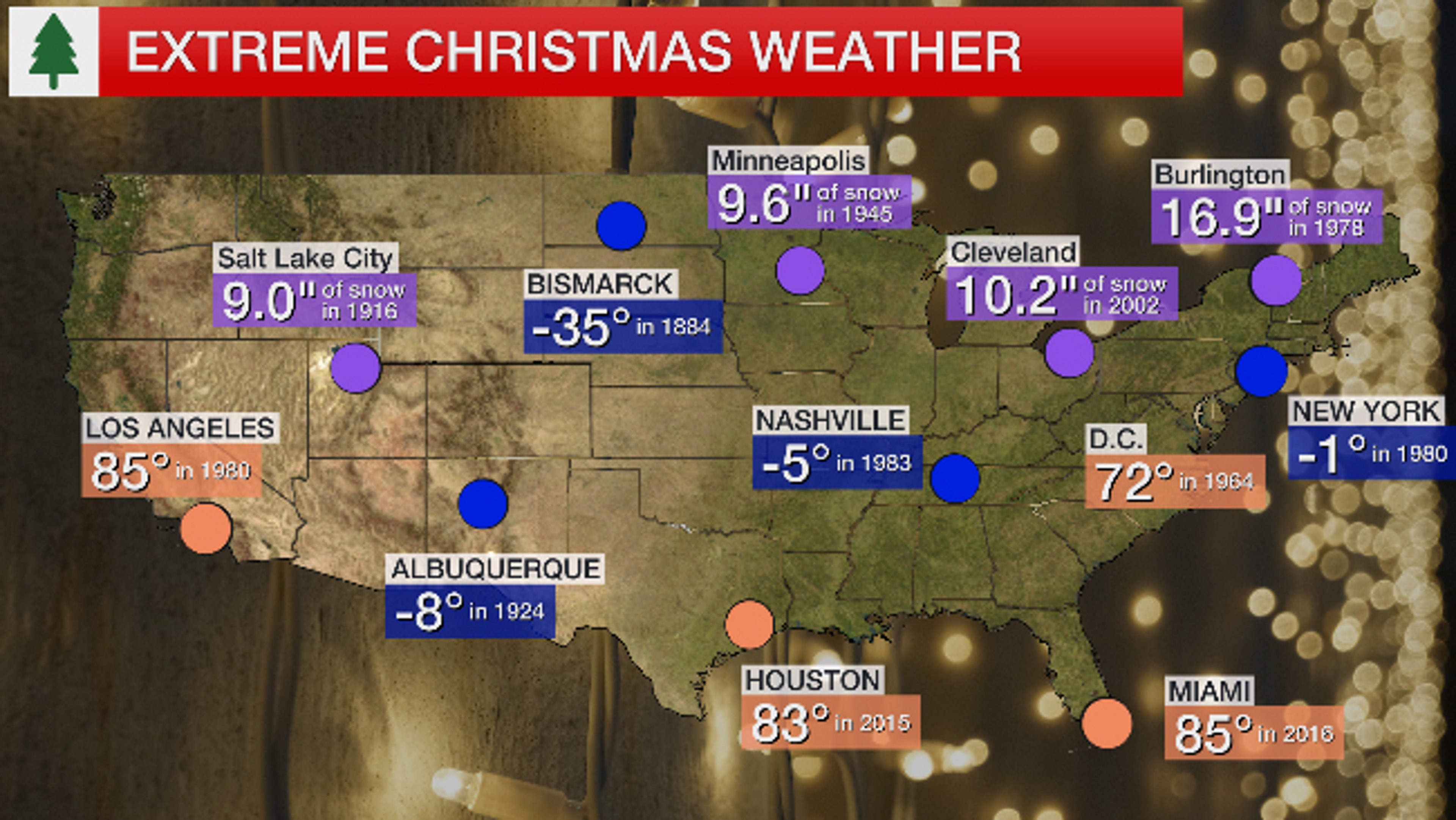 Christmas weather extremes