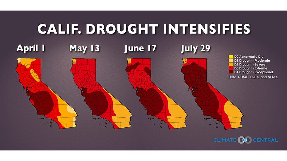 Record-Setting Drought Intensifies in Parched California | The Weather ...