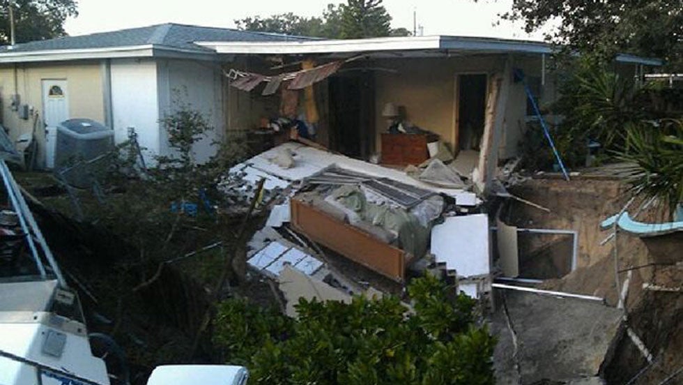 Sinkhole in Dunedin, Florida Neighborhood Swallows Homes, Prompts