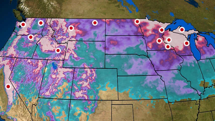 More Than a Dozen Locations in West and Midwest Have Had a Top 10 Snowiest February