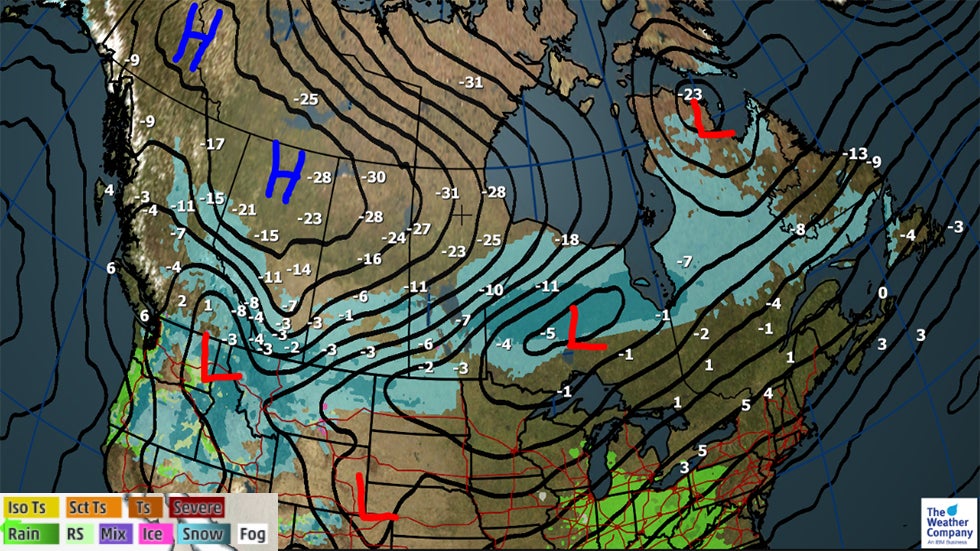 Intense Cold Warnings in Effect from the Prairies to Northern Ontario and Quebec