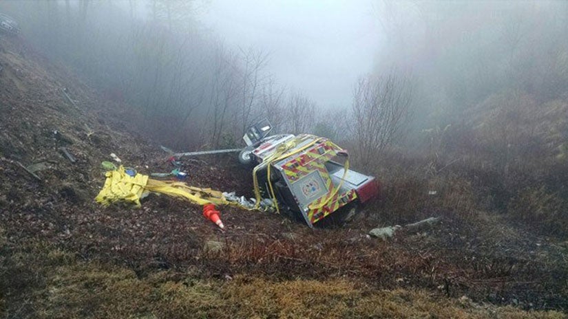 Fire Truck Rolls Off Hill in Henderson County, North Carolina; Icy Conditions To Blame, Officials Say