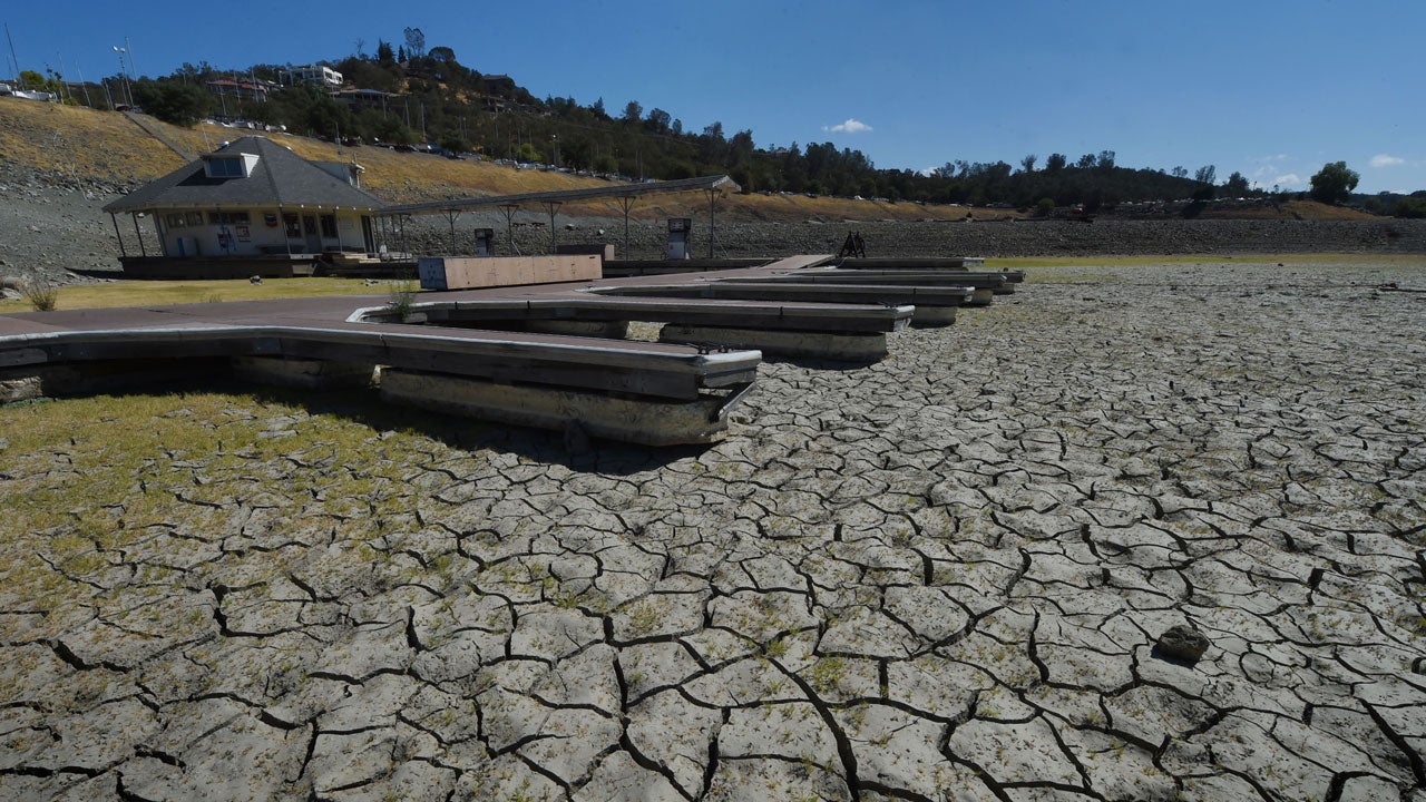 California's Folsom Lake Reaches Record Low Level Due to Drought The