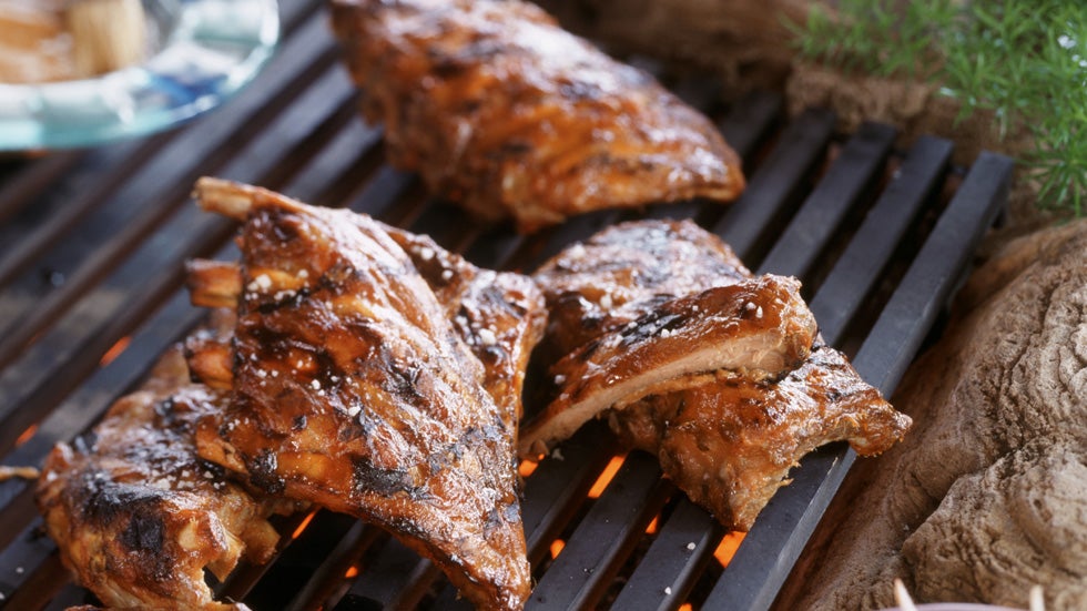 Cumin-Glazed Ribs with Avocado-Pineapple Salsa 