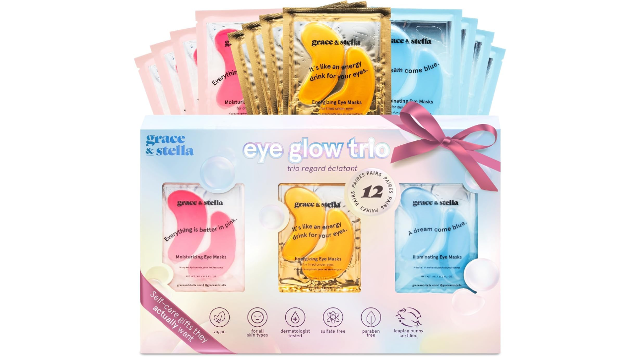 grace & stella Under Eye Patches Valentines Day Gifts (12 Pairs)