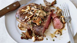 Grilled Rib Eyes with Mushrooms and Fish Sauce