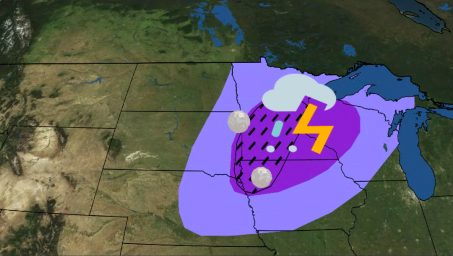 Large Hail, Dangerous Winds To Threat Midwest Midweek