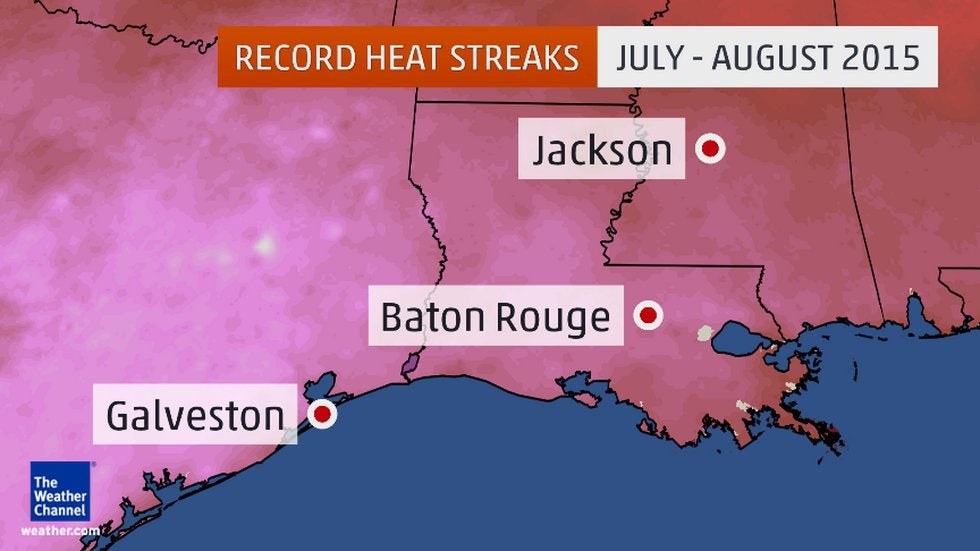 Record Heat Streaks Bake Parts of Louisiana, Texas The Weather Channel
