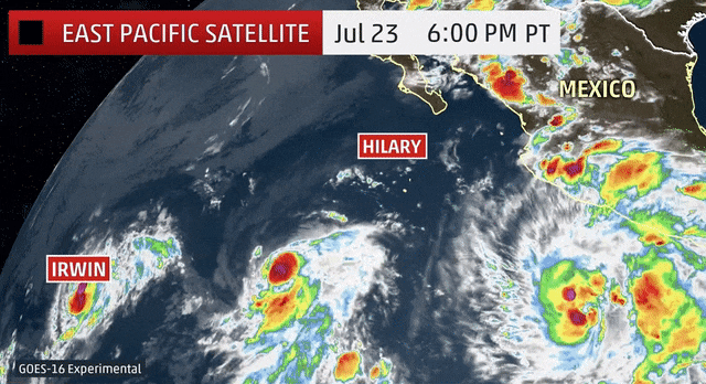 Satellite imagery of the storms through July 28. 