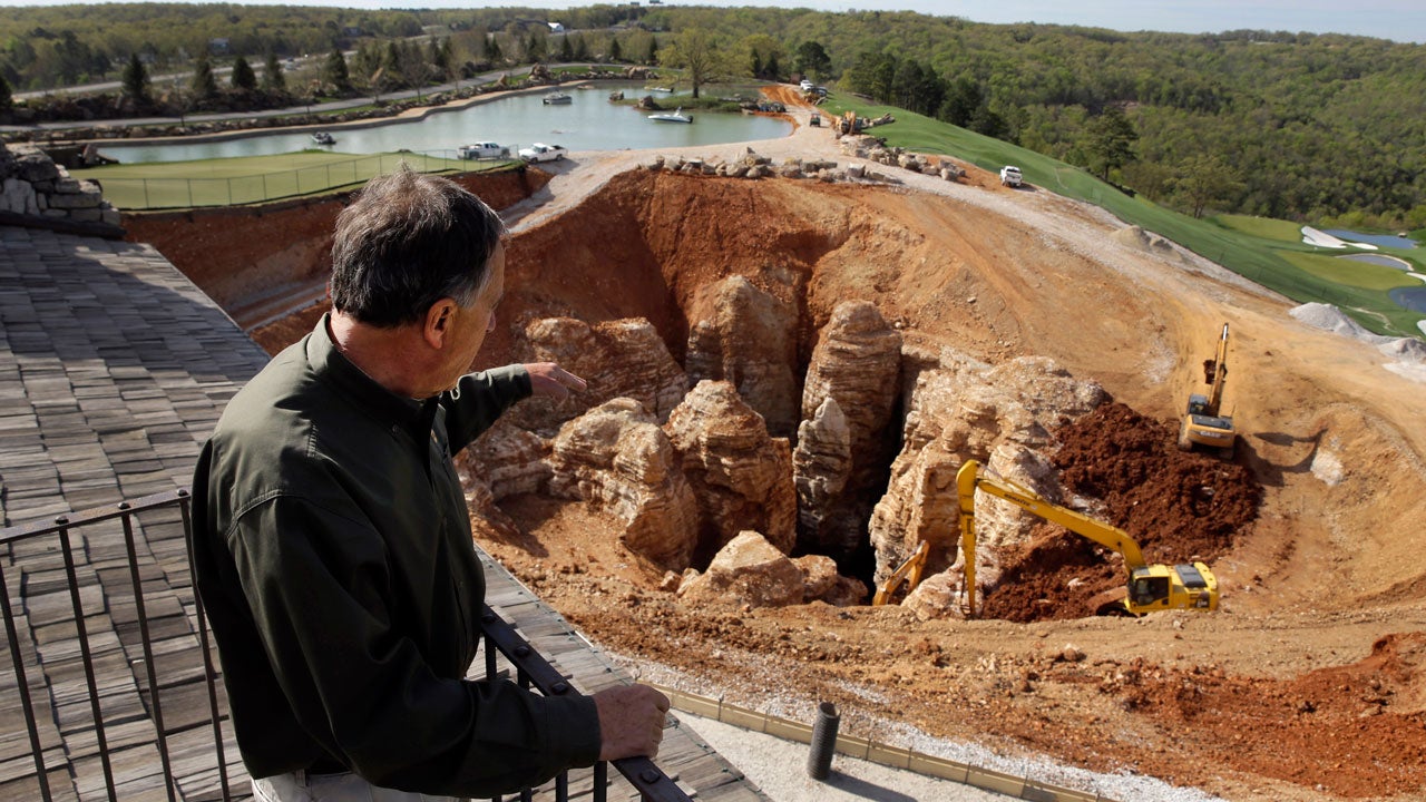 Collapsing Sinkhole Sparks Search for Cave System by Bass Pro Shops
