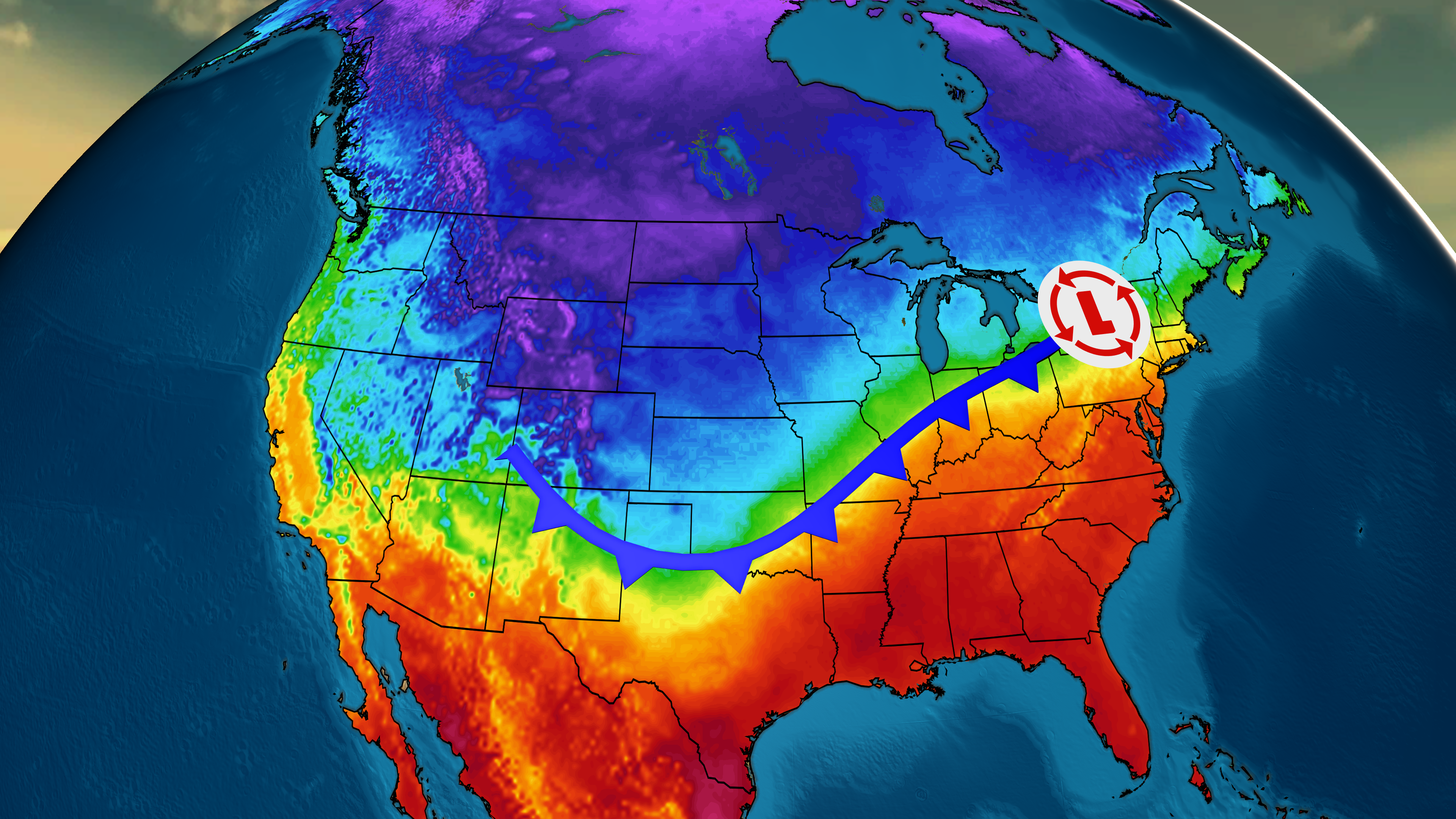 Fall Temperature Divide To Shift East