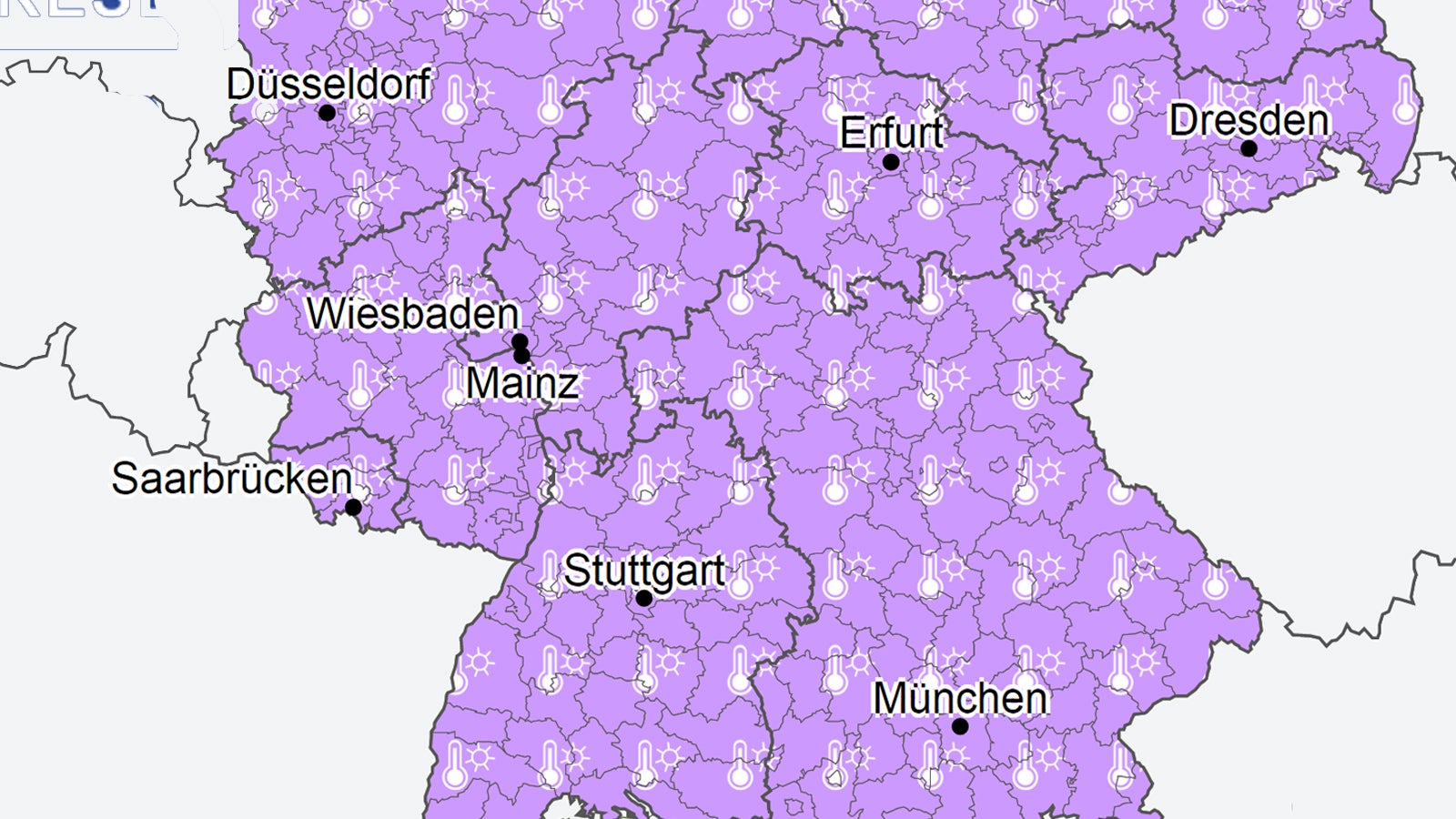 Bis zu 35 Grad Für fast alle Landesteile gilt HitzeAlarm The