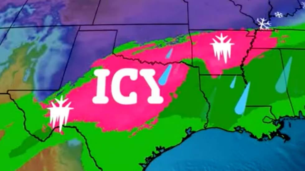 Ice Will Continue To Cause Big Problems In Parts Of The South Into Thursday