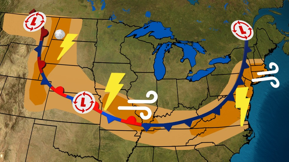 Severe Storm Threat Tracks Around Heat Dome From Midwest To Northeast