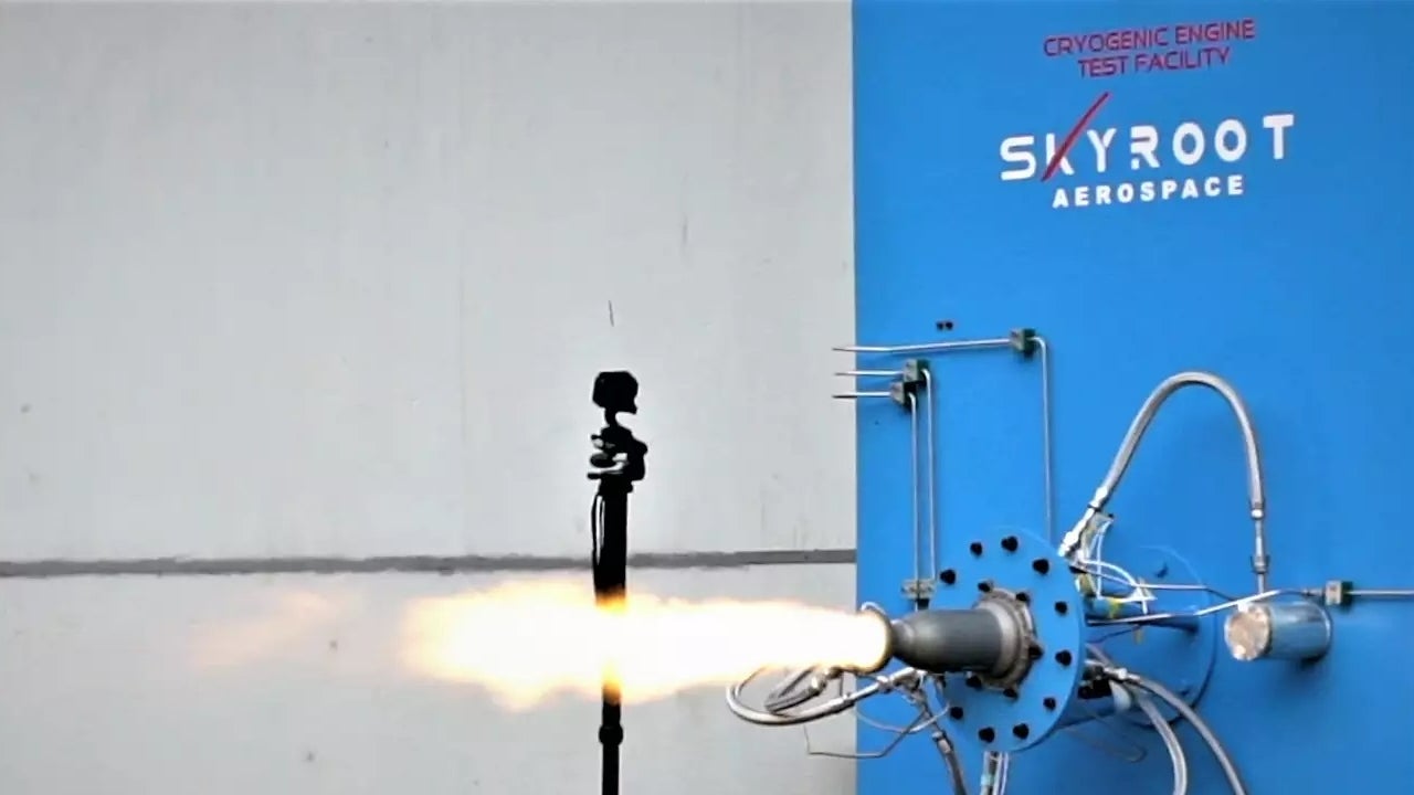 Skyroot Aerospace Successfully Test Fires Its 3DPrinted Cryogenic