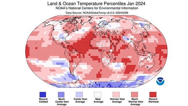 Record warmest January 2024