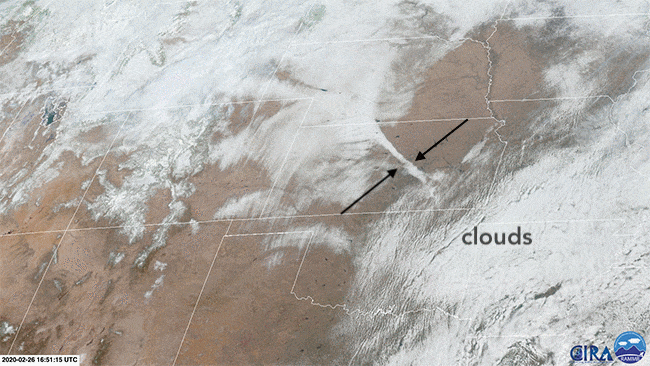 Kansas snow stripe February 2020