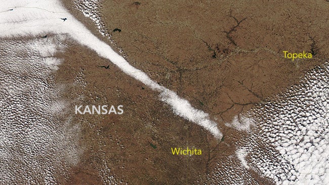 Kansas snow stripe February 2020