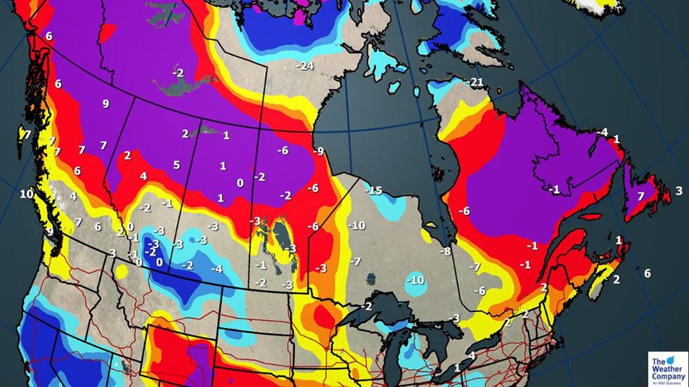 Western Warmth Rising Temps for the West Coast, the Prairies, Yukon