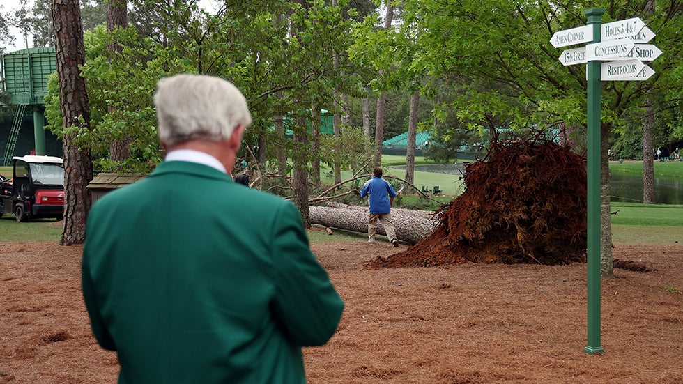 The Masters 2023 downed tree