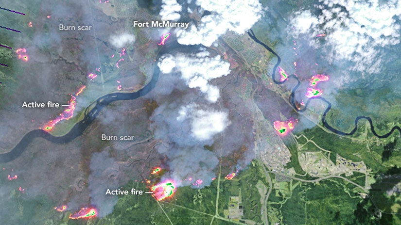 The Fort McMurray Wildfire, As Seen From Space