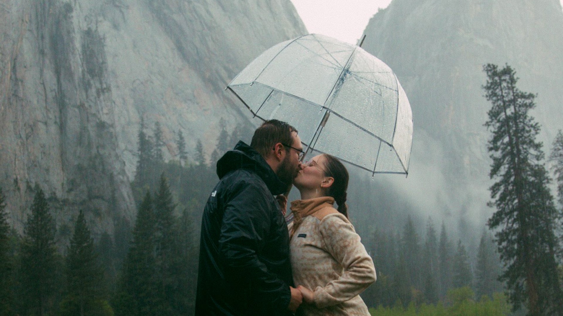 Storm Delivers Unforgettable Engagement Photo At Yosemite
