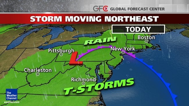 Wet Wednesday in the Northeast