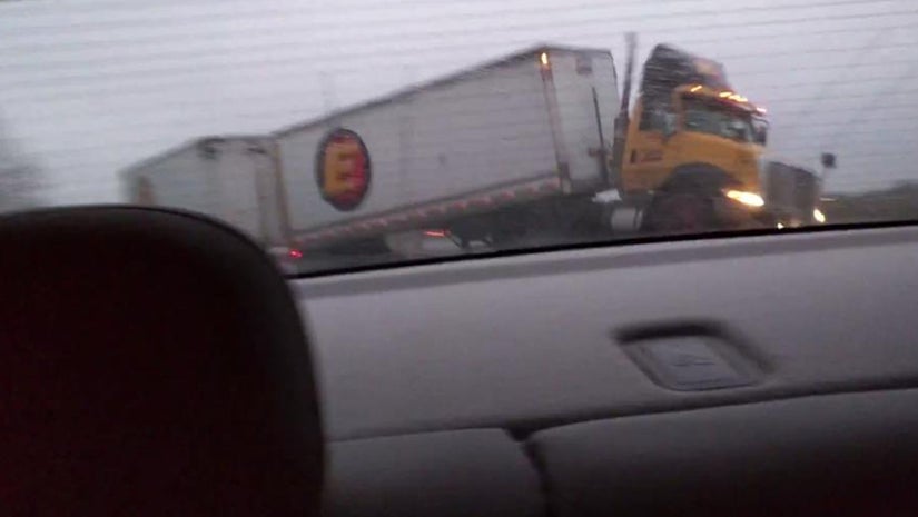 Terrifying New Jersey Turnpike Tractor-Trailer Crash Caught on Video