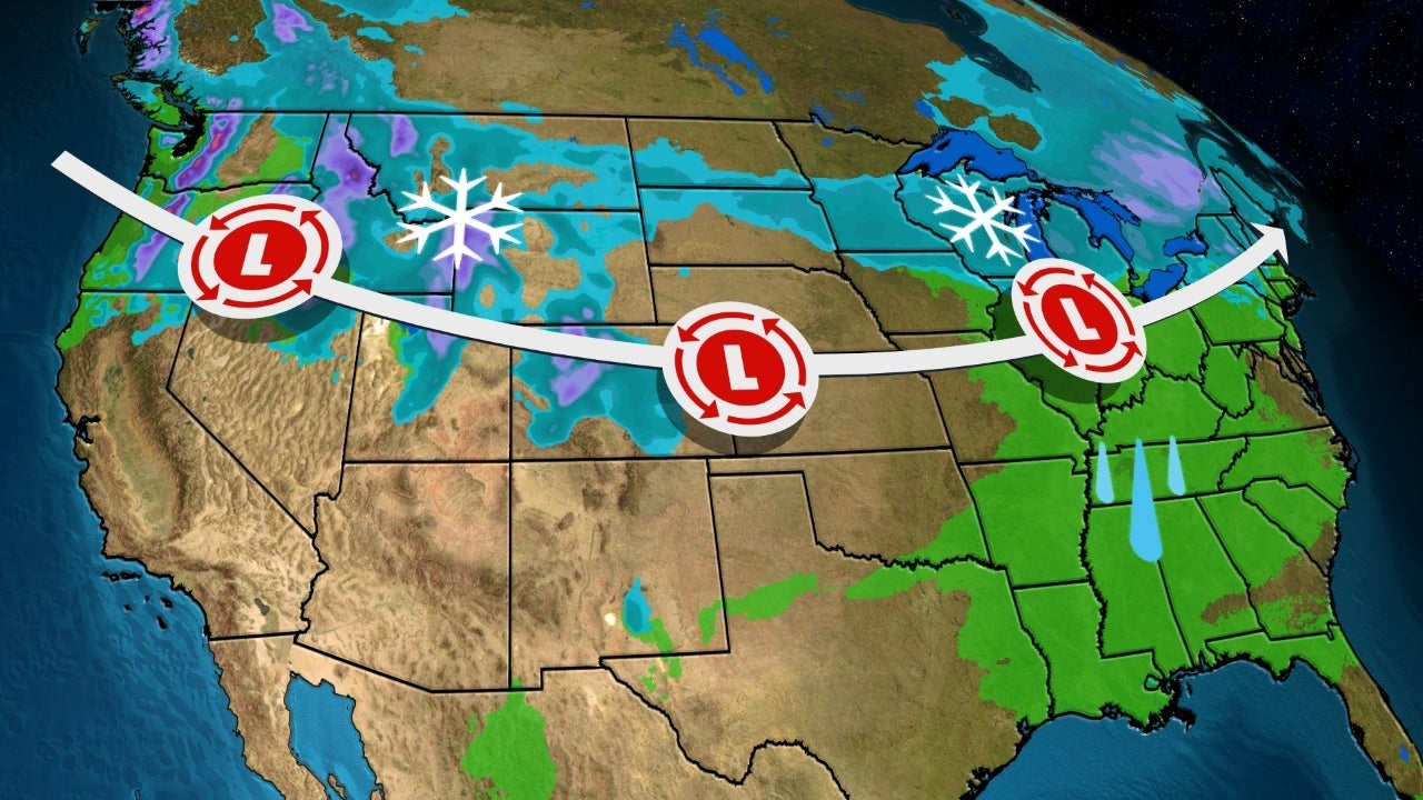 New Cross-Country System to Bring Snow and Rain to Northwest, Midwest and East