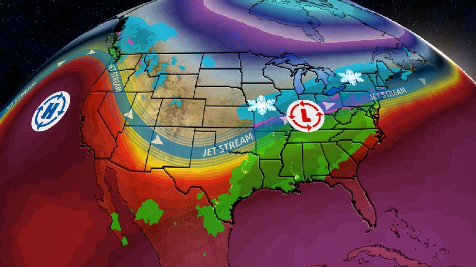 This Week's Weather Features Nationwide Split Between Stormy East and