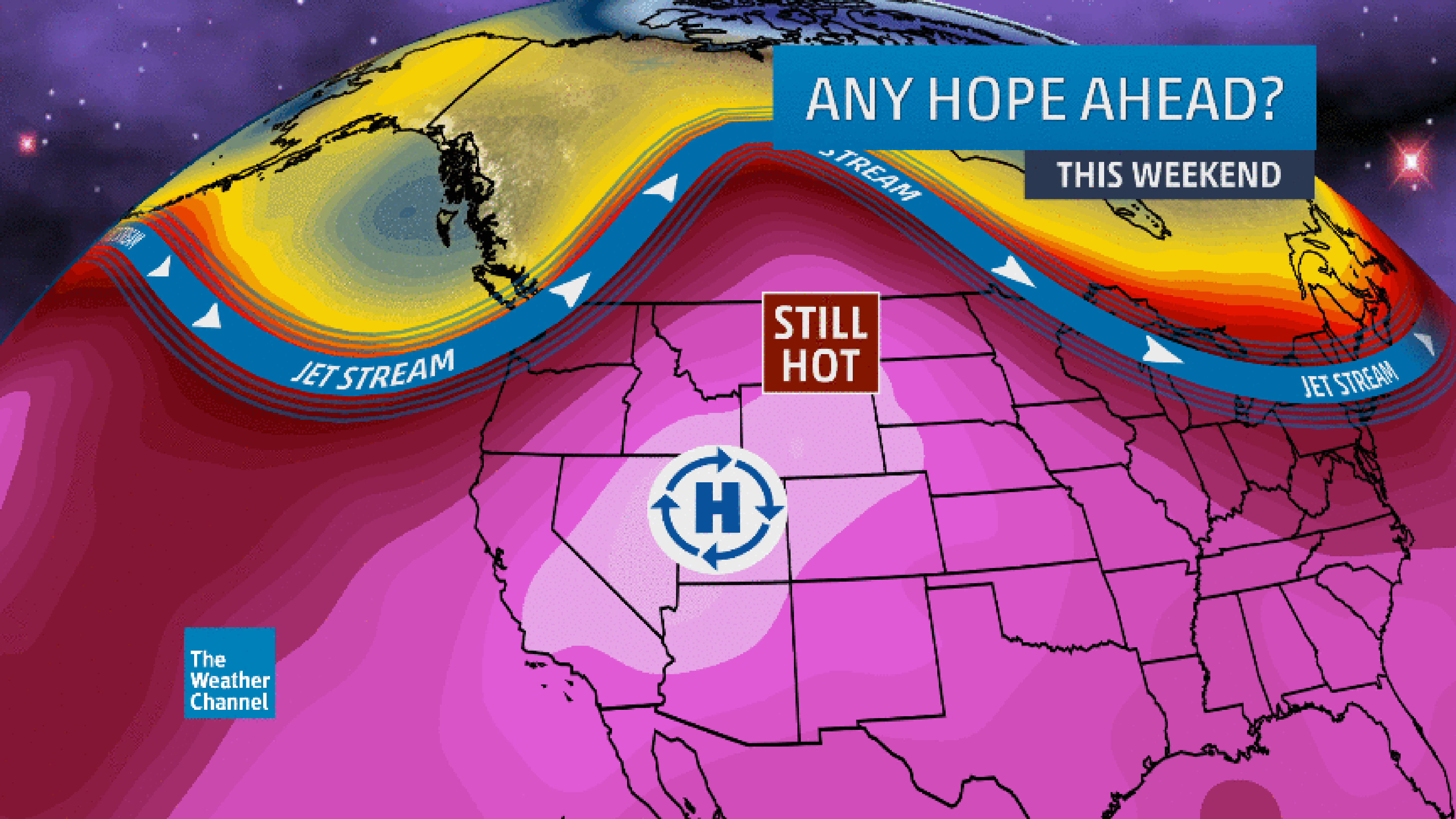 Change in the jet-stream pattern expected to finally take the extremity off the persistent heat in the northern Plains and northern Rockies.