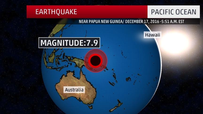 7.9 Magnitude Earthquake Hits Off Papua New Guinea Coast