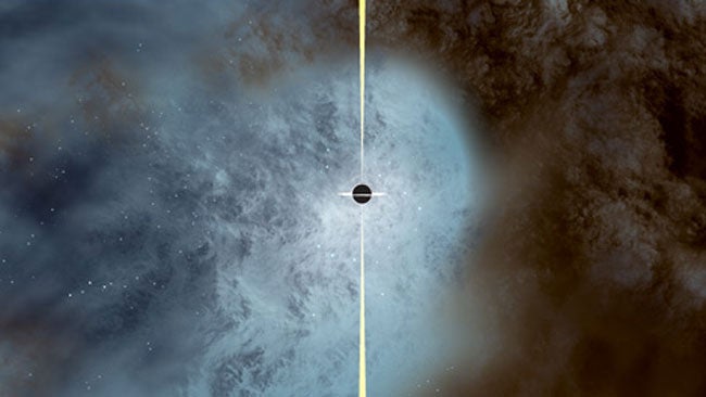 Naked Black Hole Streaking Through Space Stuns Scientists