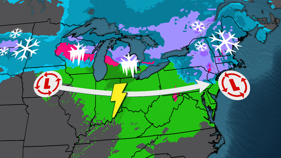 Fast-Moving Storm Targets Great Lakes, Northeast