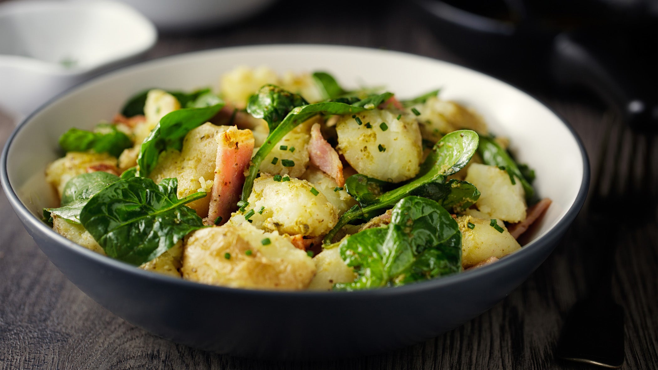 Roasted New Potato Salad with Chopped Radish and Green Pesto